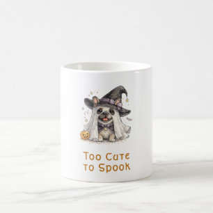 Caneca De Café French Bulldog Halloween Bruxa Fofa