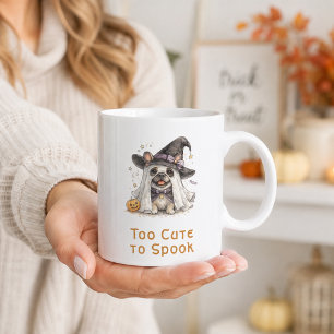 Caneca De Café French Bulldog Halloween Bruxa Fofa