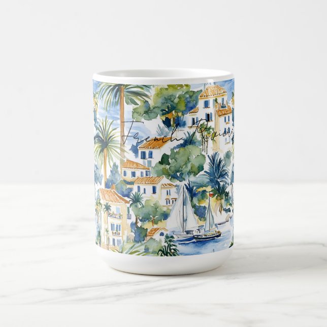Caneca De Café French Riviera Tropical Palm Trees (Centro)