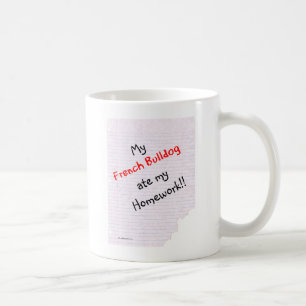 Caneca De Café Frenchie Ate My Homework