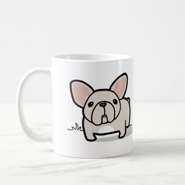 Caneca De Café Frenchie de creme (Esquerda)