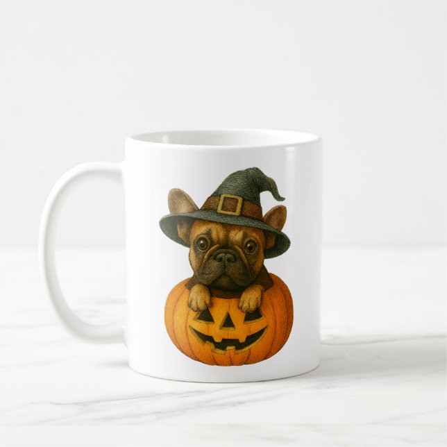 Caneca De Café Frenchie em Pumpkin (Esquerda)