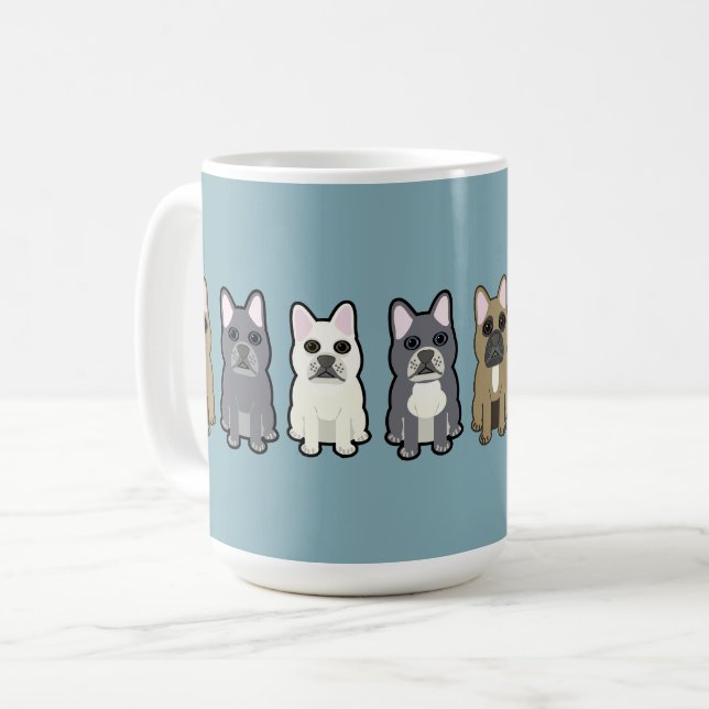 Caneca De Café Frenchie Friends (Frente Esquerda)