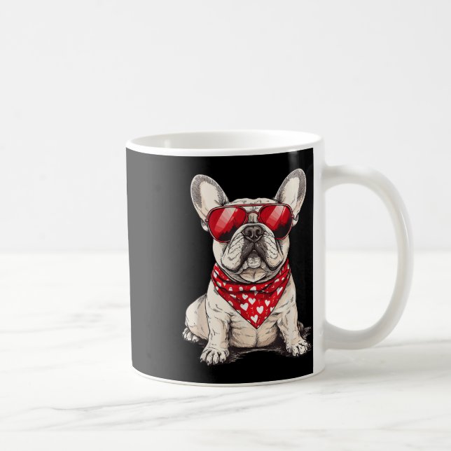 Caneca De Café Frenchie Heart Bandana Legal Bulldog Francês Lover (Direita)