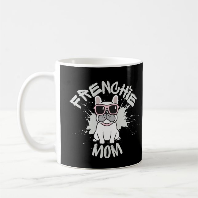 Caneca De Café Frenchie Mãe Engraçado Cachorro Francês (Esquerda)