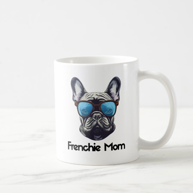 Caneca De Café Frenchie Mãe Engraçado Cachorro Francês (Direita)