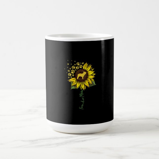 Caneca De Café Frenchie Mãe Sunflower French Bulldog Gift (Centro)