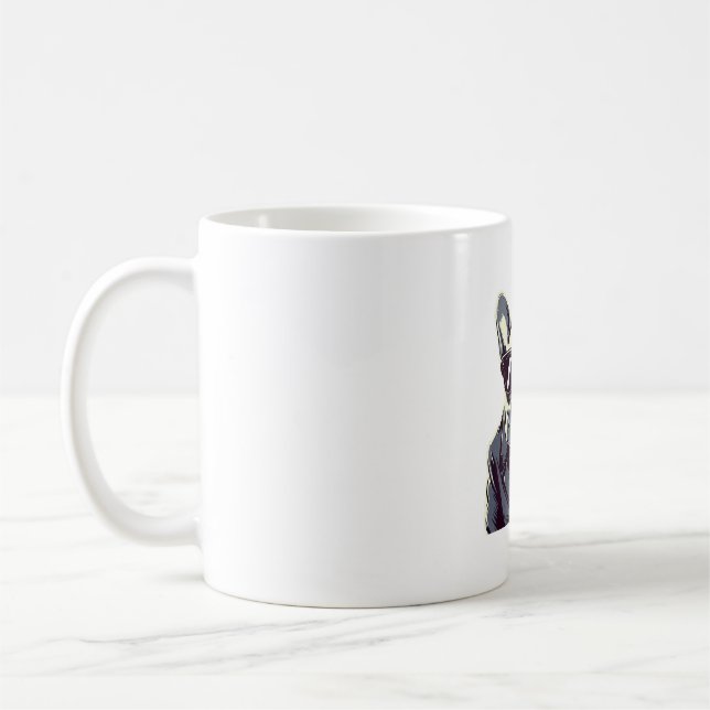 Caneca De Café Frenchie O Homem da Festa (Esquerda)