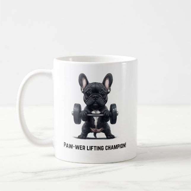Caneca De Café Frenchie Paw-wer Lifter Mug (Esquerda)