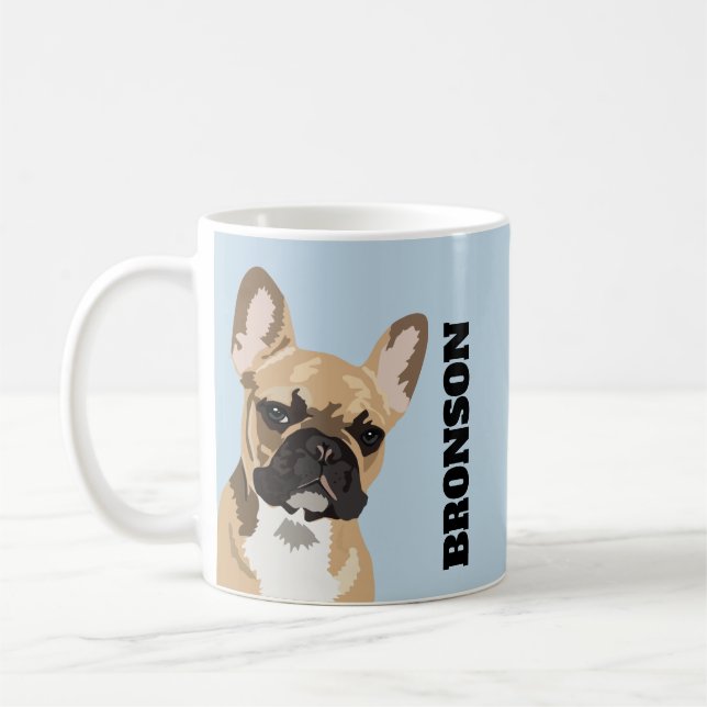 Caneca De Café Frenchie Pet Dog | Bulldog Francês (Esquerda)