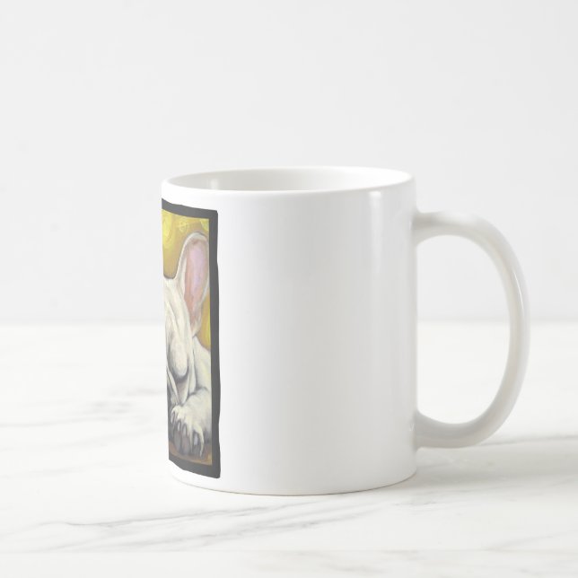 Caneca De Café Frenchie sonolento (Direita)