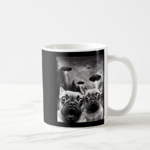 Caneca De Café Frenchie UFO Selfie - Bulldogue Francês Engraçado 