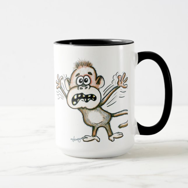 Caneca de café frenético do macaco (Direita)