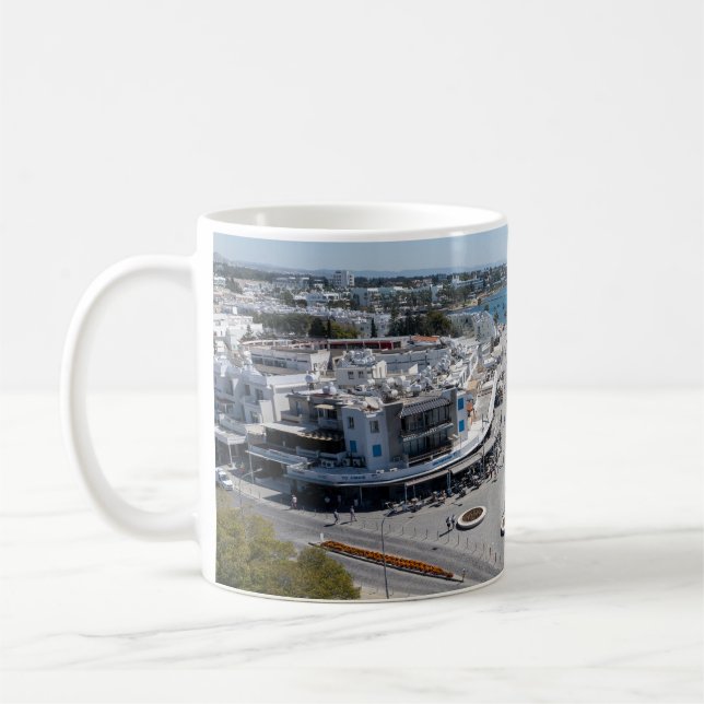 Caneca De Café Frente do Mar de Paphos por drone (Esquerda)