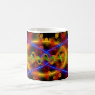 Caneca De Café Frequência de Energia por Ondas de abstrato