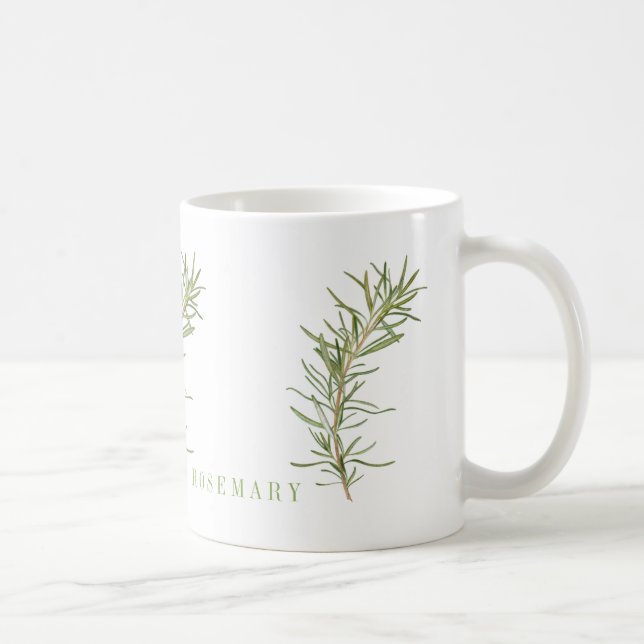 Caneca De Café FRESCO, ROSEMARY White Mug (Direita)