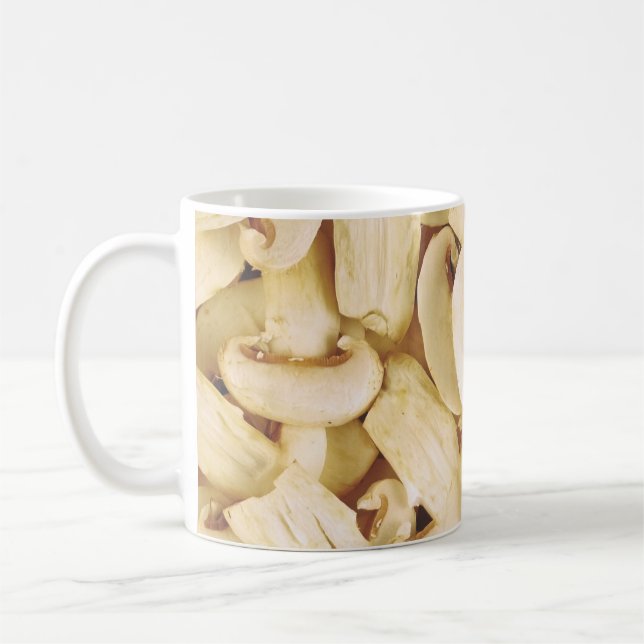 Caneca De Café Fresh Sliced Mushrooms (Esquerda)