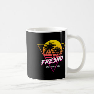 Caneca De Café Fresno Califórnia Palmeiras EUA Surfe Retro Sol