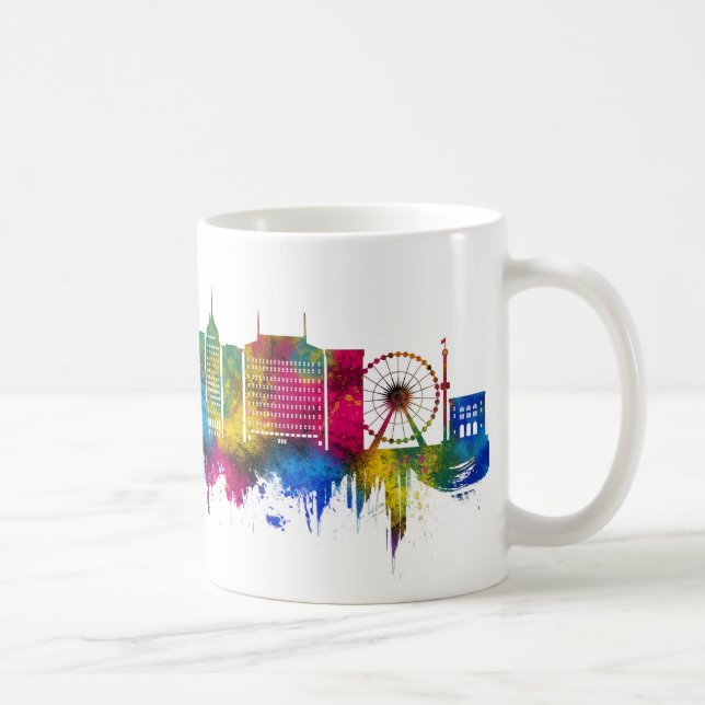 Caneca De Café Fresno California Skyline (Direita)