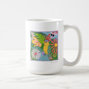 Caneca De Café Frida Kahlo Parrot Graphic