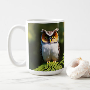 Caneca De Café "Frieda the Screech Owl: A Nocturnal Beauty"