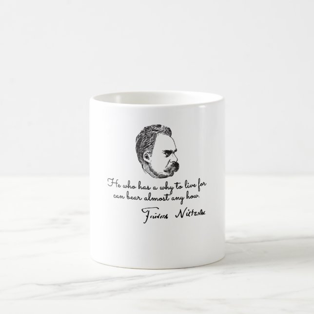 Caneca De Café Friedrich nietzsche cita (Centro)