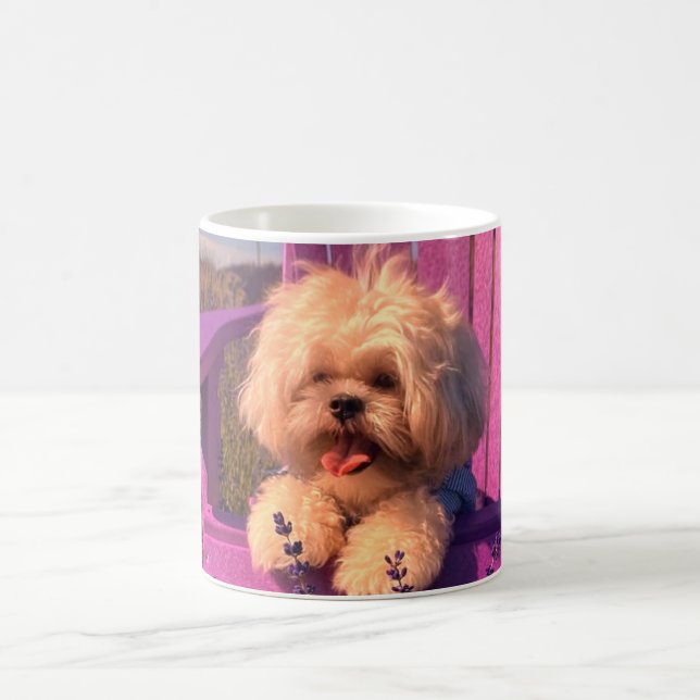 Caneca De Café Friendly Cute Shih Tzu Puppy Smiles (Dog Days) (Centro)