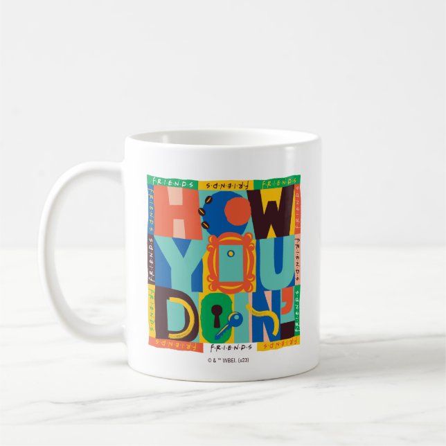 Caneca De Café FRIENDS™ | Como Você Está - Gráfico Vibrante (Esquerda)