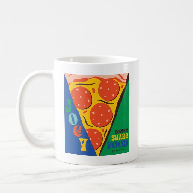 Caneca De Café FRIENDS™ | Joey Não Divide Comida - Gráfico de Piz (Esquerda)