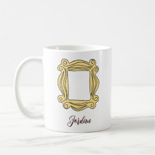 Caneca De Café FRIENDS™ Quadro com Olho Mágico Adicione Seu N