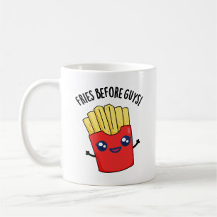 Caneca De Café Fries Antes Da Cara Fries Funny Fries Pun