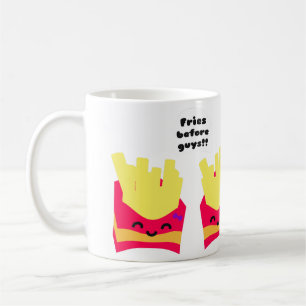 Caneca De Café Fries Antes das Caras!