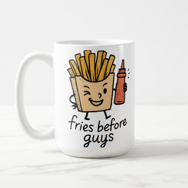 Caneca De Café Fries Before Guys (Esquerda)