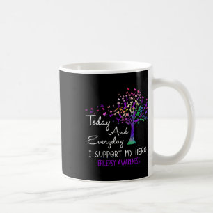 Caneca De Café Friso Árvore Eu Apoio Minha Consciência da Epileps