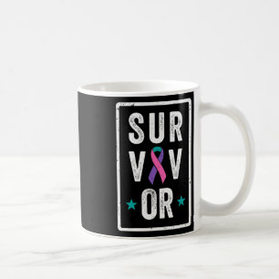 Caneca De Café Friso de Suporte à Consciência do sobrevivente de