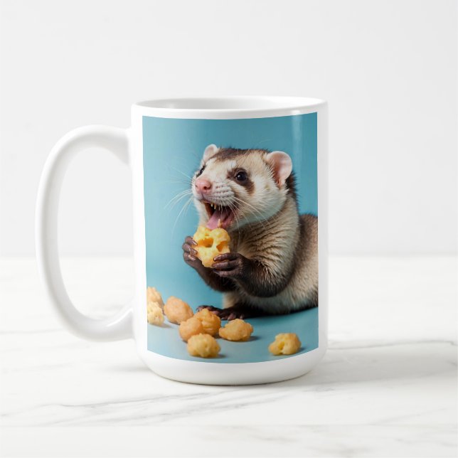 Caneca De Café Fritas de queijo que comem ferret (Esquerda)