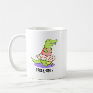Caneca De Café Frock-odile Funny Crocodile Pun