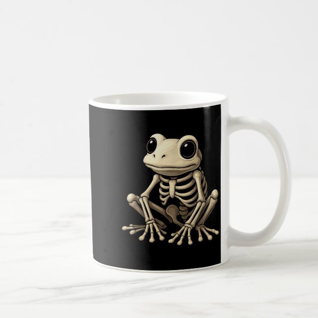 Caneca De Café Frog Skeleton Halloween Funny Frog Lover Men Women (Direita)