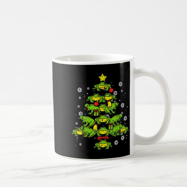 Caneca De Café Frogs Christmas Tree Animal Xmas Women Men Kids  (Direita)