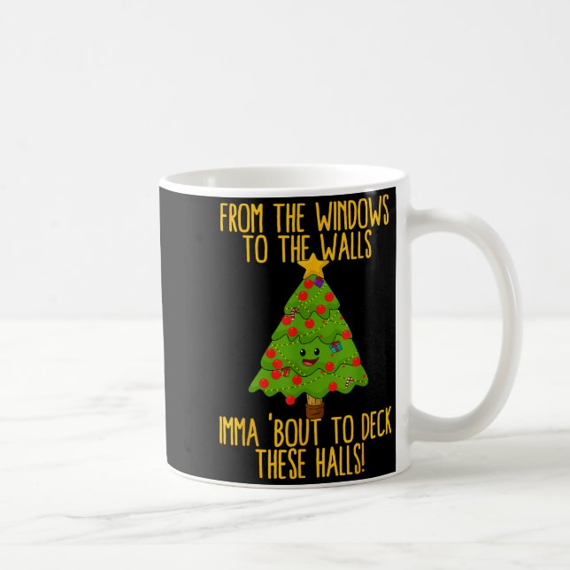 Caneca De Café From The Window To The Wall Christmas Tree Em Xmas (Direita)
