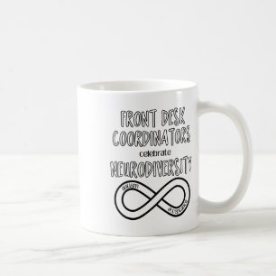 Caneca De Café Front Desk celebra a aceitação da neurodiversidade