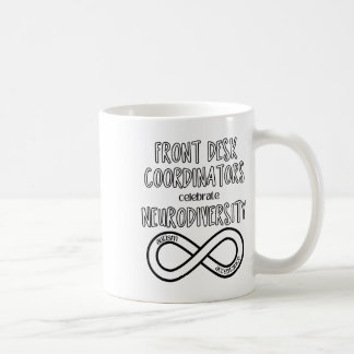 Caneca De Café Front Desk celebra a aceitação da neurodiversidade