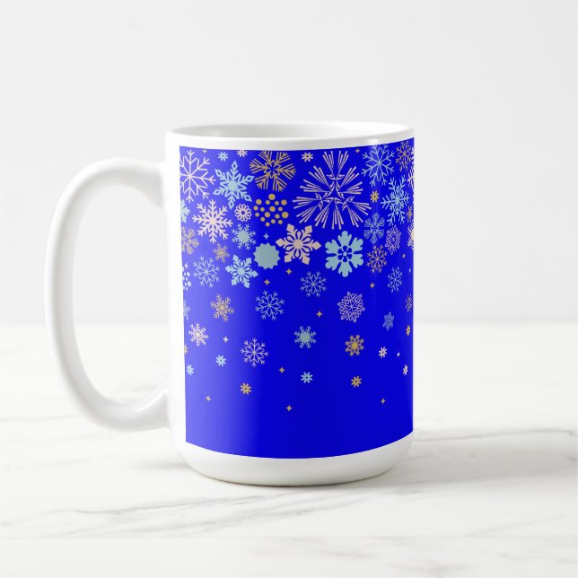 Caneca De Café Fronteira feliz com flocos de neve (Esquerda)