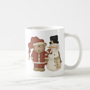 Caneca De Café Frosty, o boneco de neve e Papai Noel