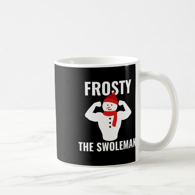 Caneca De Café Frosty The Swoleman Snowman Workout Natal (Direita)