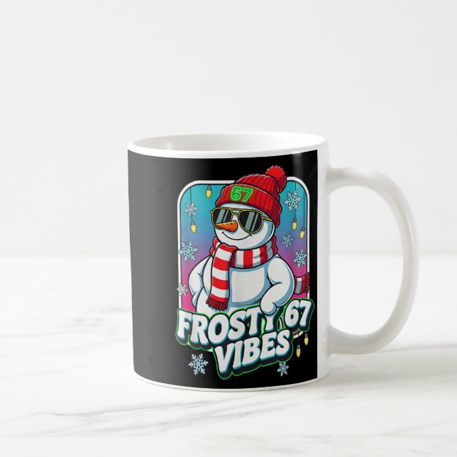 Caneca De Café Frosty Vibes 67 Snowman Christmas  (Direita)