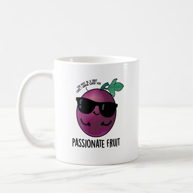 Caneca De Café Fruta Apaixonada Engraçada Fruta Passiva (Esquerda)