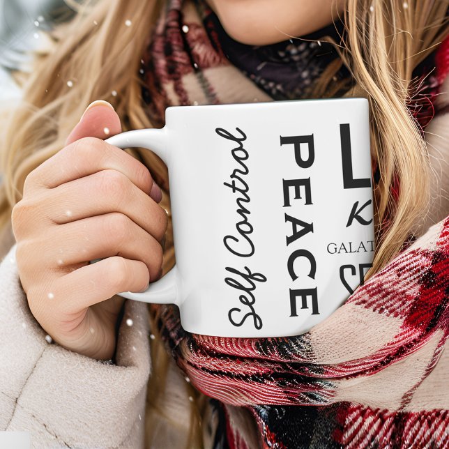 Caneca De Café Fruta Cristã Do Espírito, Galatianos 5:22-23 (Criador carregado)