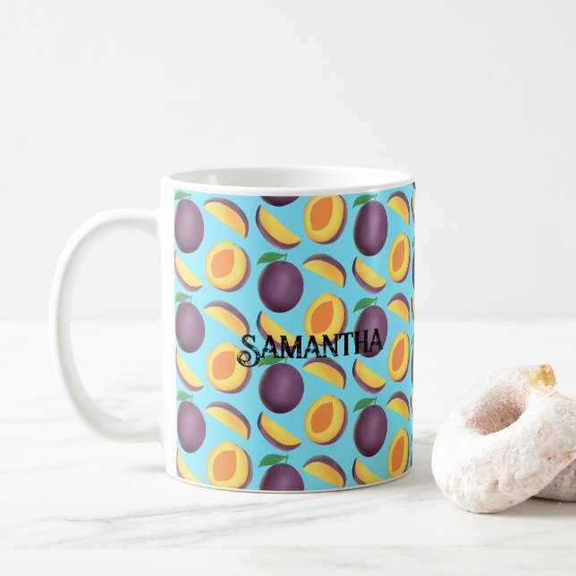 Caneca De Café Fruta de ameixa (Com Donut)