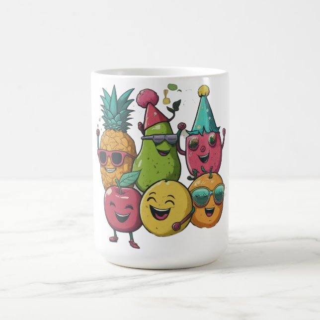 Caneca De Café fruta de dança feliz (Centro)